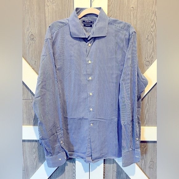 122. J.W. Brown Tailored Fit Button Down Dress Shirt XXL/45/46 - Picture 2 of 4